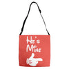 he's mine she's mine Adjustable Strap Totes