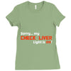 check liver light is on Ladies Fitted T-Shirt