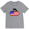 usa curling V-Neck Tee