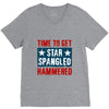star spangled hammered V-Neck Tee