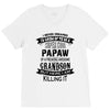 Super Cool Papaw Of A Freaking Awesome Grandson V-Neck Tee