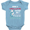 being a unicorn Baby Bodysuit
