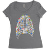 skeleton christmas tree Women's Triblend Scoop T-shirt