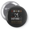 santa sagittarius christmas ugly t shirts Pin-back button