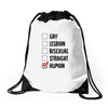 Lgbt Checklist Drawstring Bags