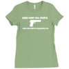 guns don't kill people dads Ladies Fitted T-Shirt