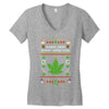 smoke weed every christmas Women's V-Neck T-Shirt