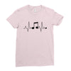 Heart Rhythm Music Ladies Fitted T-Shirt