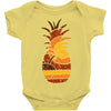 pineapple and beach Baby Onesie