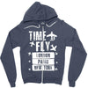 TIME TO FLY TO LONDON PARIS NEW YORK Zipper Hoodie