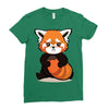 red fox 3 Ladies Fitted T-Shirt