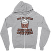 no talkie before coffee! Zipper Hoodie