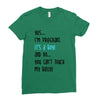 Yes...I'm Pregnant.It's a Boy! And No...You Can't Touch My Belly! Ladies Fitted T-Shirt