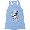 unicorn and human best friends Racerback Tank