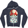 pocket power Zipper Hoodie
