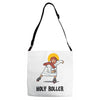 holy roller Adjustable Strap Totes