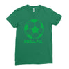 brasil sport soccer ball fun Ladies Fitted T-Shirt