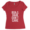 boat hair don't care Women's Triblend Scoop T-shirt
