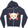 Bacon Egg Skull Zipper Hoodie
