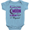 i love someone with pancreatic cancer to the moon &amp; back to infınıty Baby Bodysuit