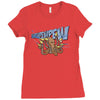 octopus with bubble gun goes pewpew Ladies Fitted T-Shirt