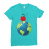 Snoopy Fishing Ladies Fitted T-Shirt