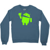android eats apple Crewneck Sweatshirt