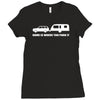 home is where you park it Ladies Fitted T-Shirt