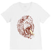 banana eating lion V-Neck Tee