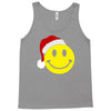smiley face wears santa hat merry christmas Tank Top