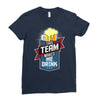 drinking beer Ladies Fitted T-Shirt