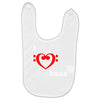 i love heart bass guitar music Baby Bibs