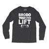 bro do you even lift baseball raglan Long Sleeve Shirts