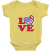 star spangled hammered Baby Onesie