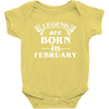legends are born in february t shirt Baby Onesie