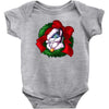 christmas wreath bluebie bust by bluekazenate Baby Onesie