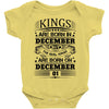 Real Kings Are Born On December 1 Baby Onesie