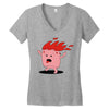 marshmallow prend feu Women's V-Neck T-Shirt