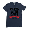 Plays With Cars Ladies Fitted T-Shirt
