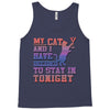 my cat and i stay in tonight Tank Top
