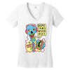 dope jams zombie Women's V-Neck T-Shirt