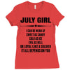 Super July Girl Ladies Fitted T-Shirt