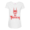 screaming skull Maternity Scoop Neck T-shirt