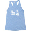 v6 eat sleep shoot Racerback Tank