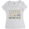 coffee then motorcycles Women's Triblend Scoop T-shirt