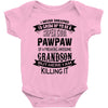 Super Cool Pawpaw Of A Freaking Awesome Grandson Baby Onesie