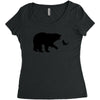 Bear Fishing Women's Triblend Scoop T-shirt