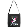 october born unicorns Adjustable Strap Totes