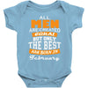 all men are created equal but only the best are born in february Baby Bodysuit