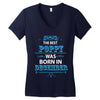 The Best Poppy Was Born In December Women's V-Neck T-Shirt